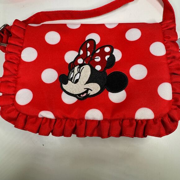 Disney Parks Minnie Mouse Red Crossbody Bag Polka Dot Adjustable NEW WITH TAGS - Picture 3 of 8